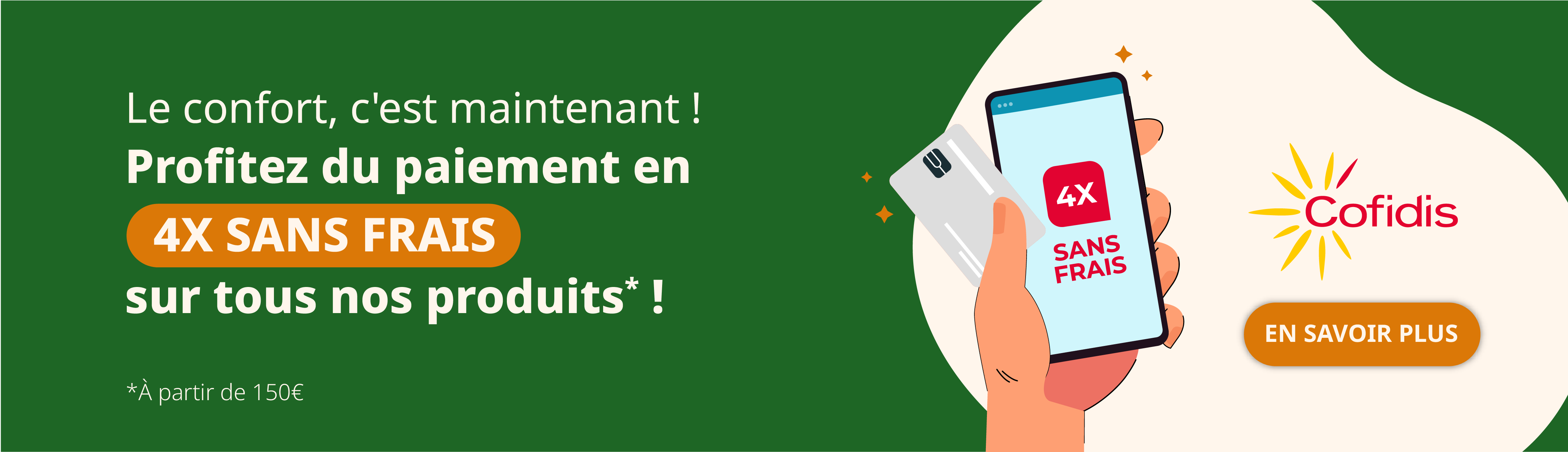 Mise en avant paiement 4x sans frais