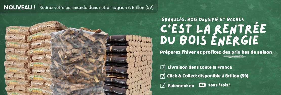 Chauffez-vous au bois de chauffage avec Bois Energie Nord. Trouvez vos granulés de bois, bois de chauffage et bois densifié  aux meilleurs prix et faites vous livrer à domicile ! 