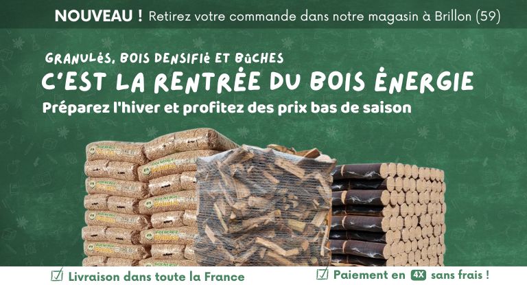 Chauffez-vous au bois de chauffage avec Bois Energie Nord. Trouvez vos granulés de bois, bois de chauffage et bois densifié  aux meilleurs prix et faites vous livrer à domicile ! 